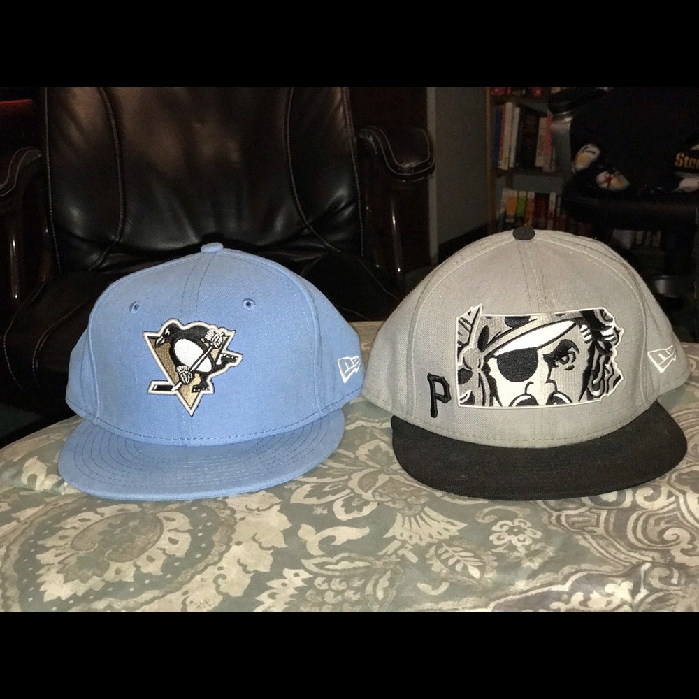 PITTSBURGH Flat Brim Fitted Hats